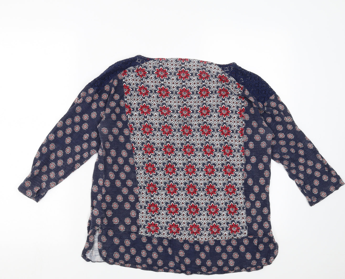 Marks and Spencer Womens Blue Floral  Basic Blouse Size 14