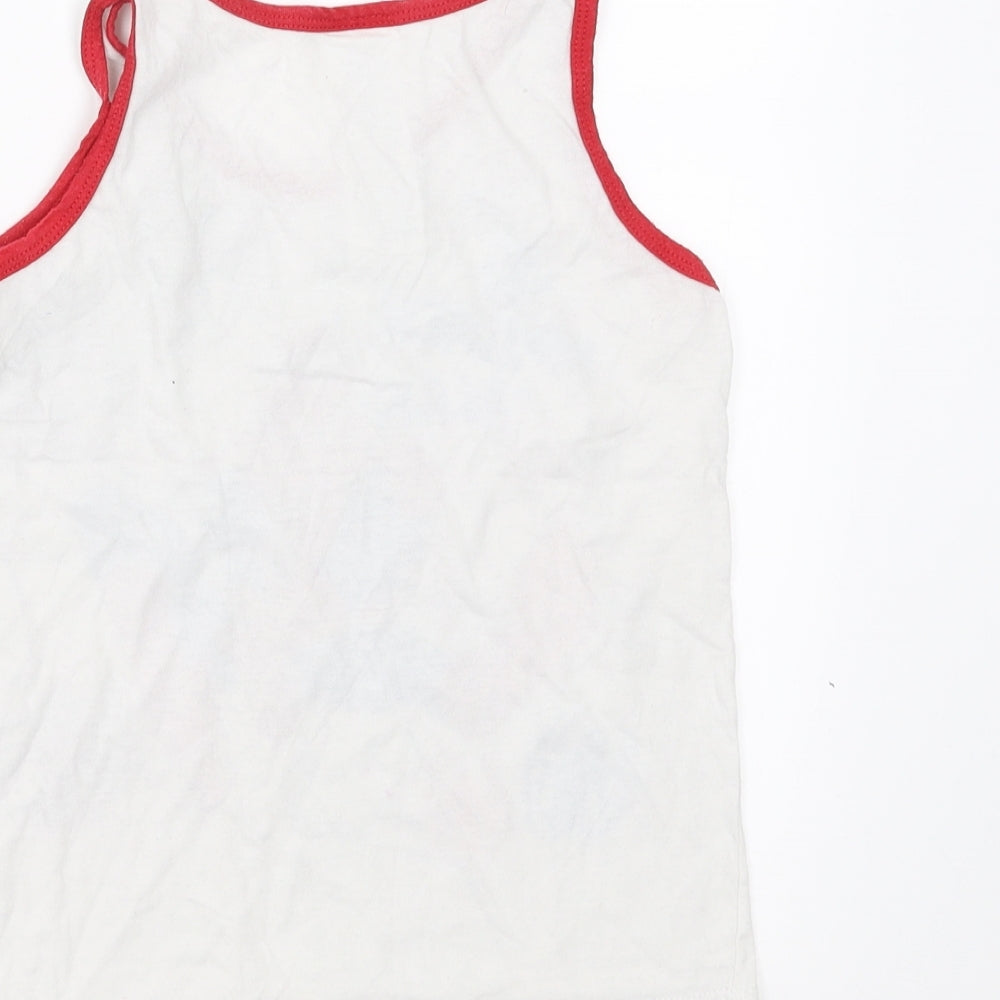 Marvel Boys White   Basic Tank Size 6-7 Years  - SpiderMan