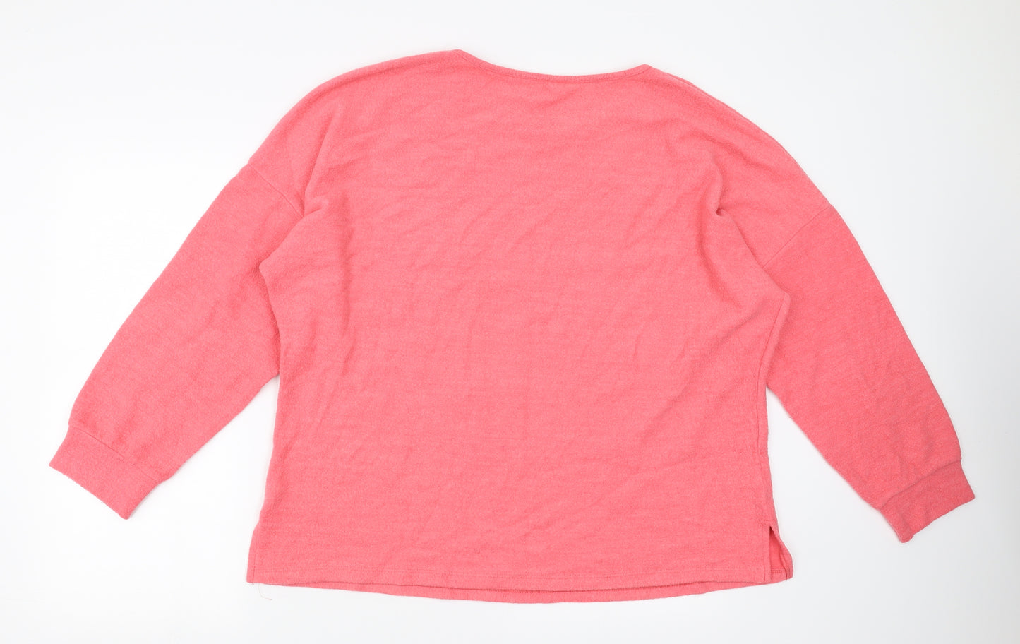 Marks and Spencer Womens Pink  Fleece Pullover Jumper Size 18
