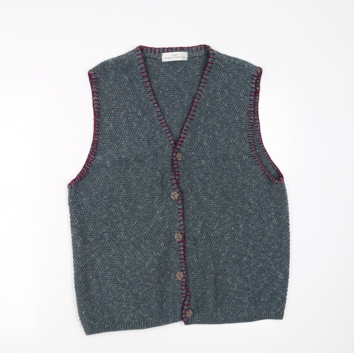 Marks and Spencer Mens Grey   Cardigan Jumper Size M