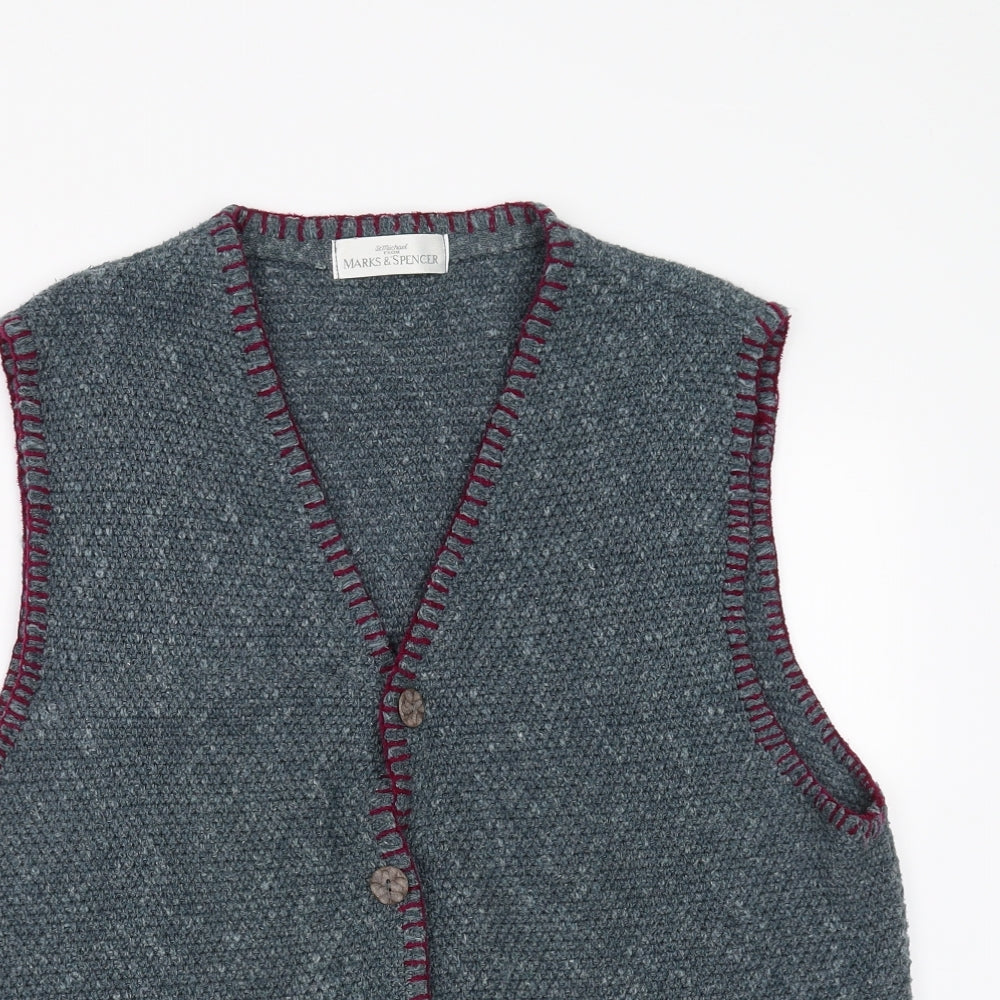 Marks and Spencer Mens Grey   Cardigan Jumper Size M