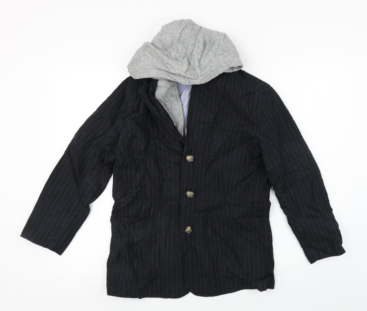 Gap  Boys Blue Striped  Jacket Blazer Size L