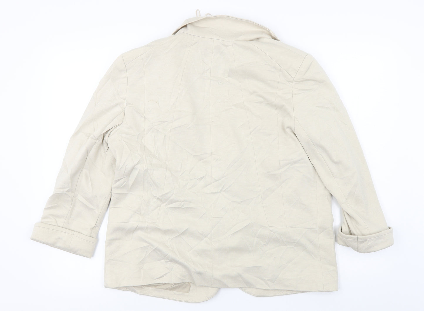 Preworn  Womens Beige   Jacket Coat Size 10