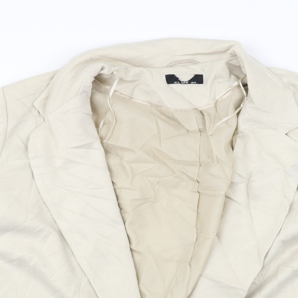 Preworn  Womens Beige   Jacket Coat Size 10