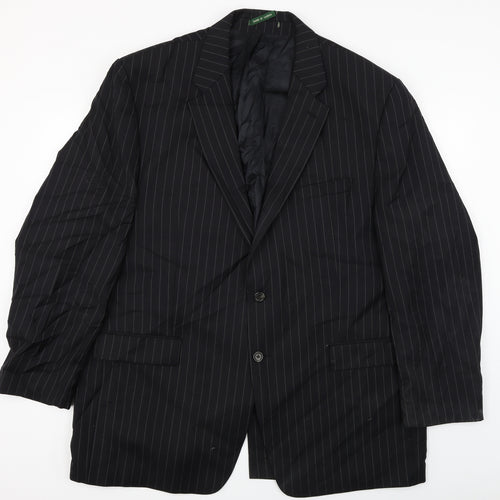 Macys  Mens Black Striped  Jacket Blazer Size M