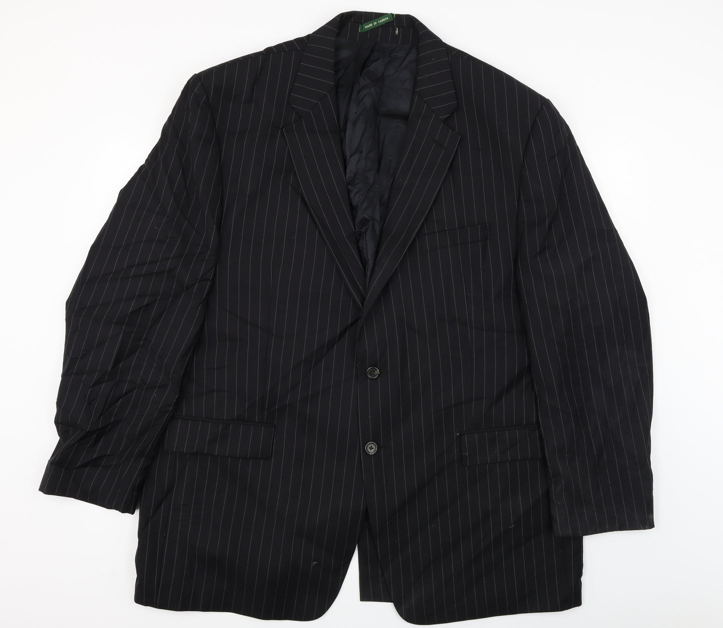Macys  Mens Black Striped  Jacket Blazer Size M