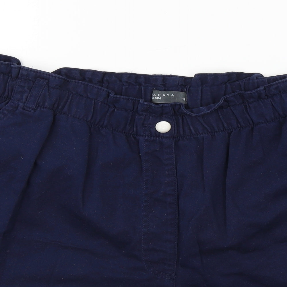 Papaya  Womens Blue   Chino Shorts Size 18