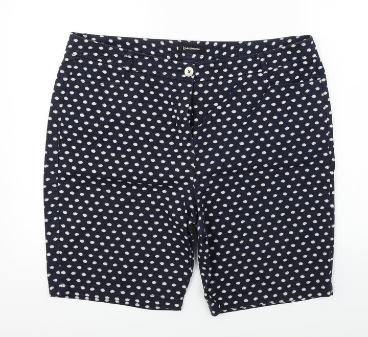 kelidoscope Womens Blue Polka Dot Chino Shorts Size 40 in