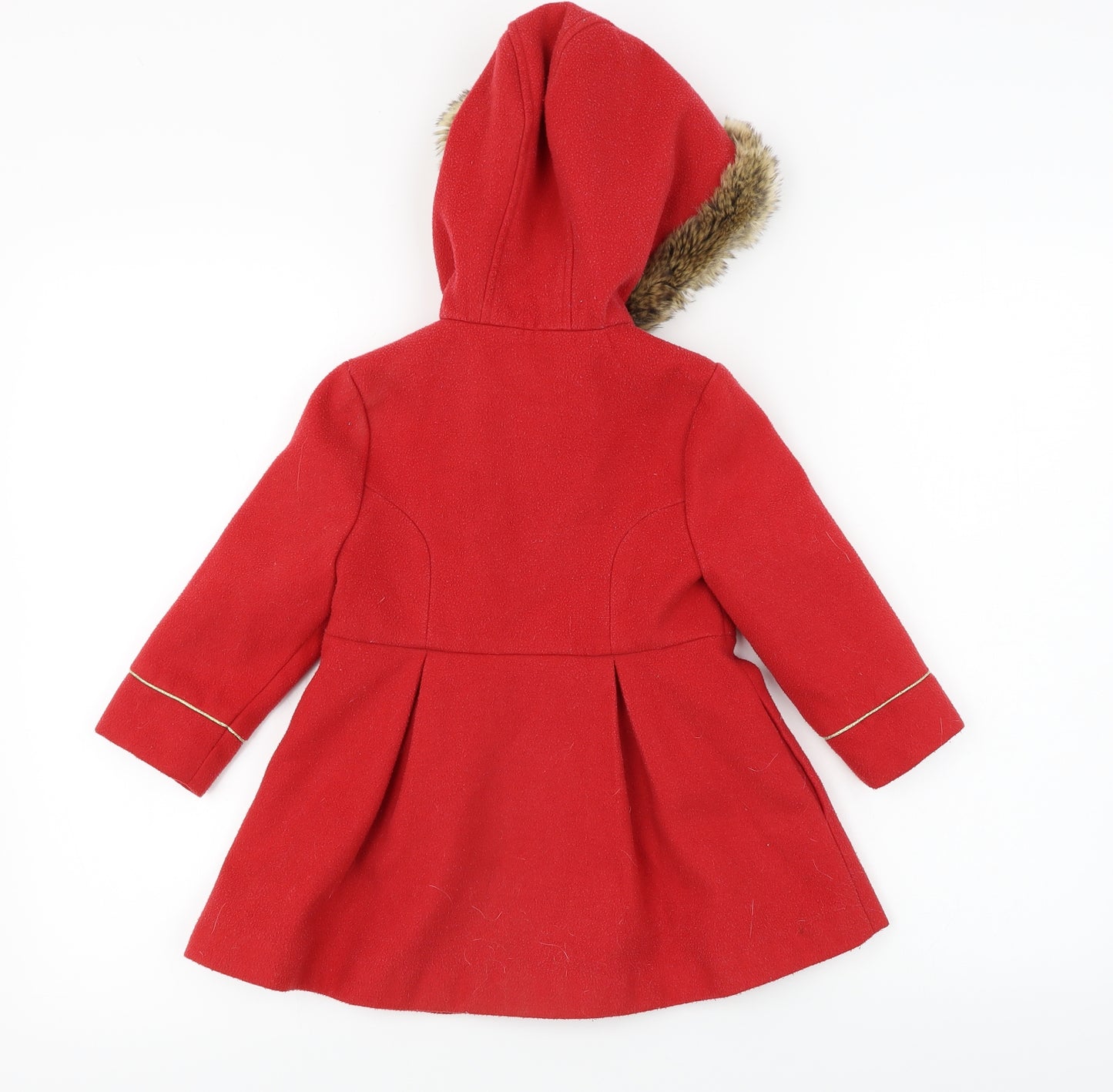 F&F  Girls Red   Jacket Coat Size 2-3 Years