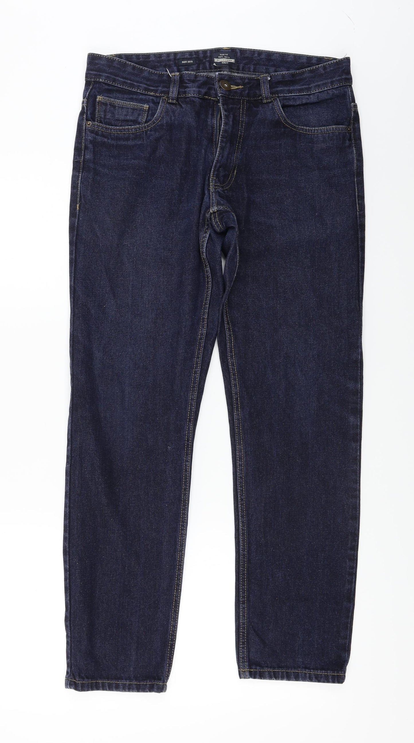 Authentic Denim  Mens Blue   Straight Jeans Size 32 in L26 in