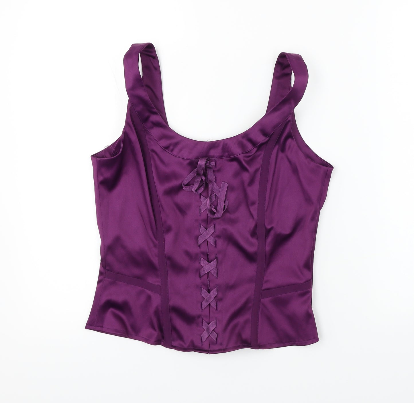 AMARANTO Womens Purple   Cropped T-Shirt Size 12