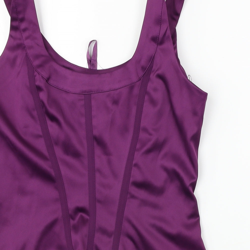 AMARANTO Womens Purple   Cropped T-Shirt Size 12