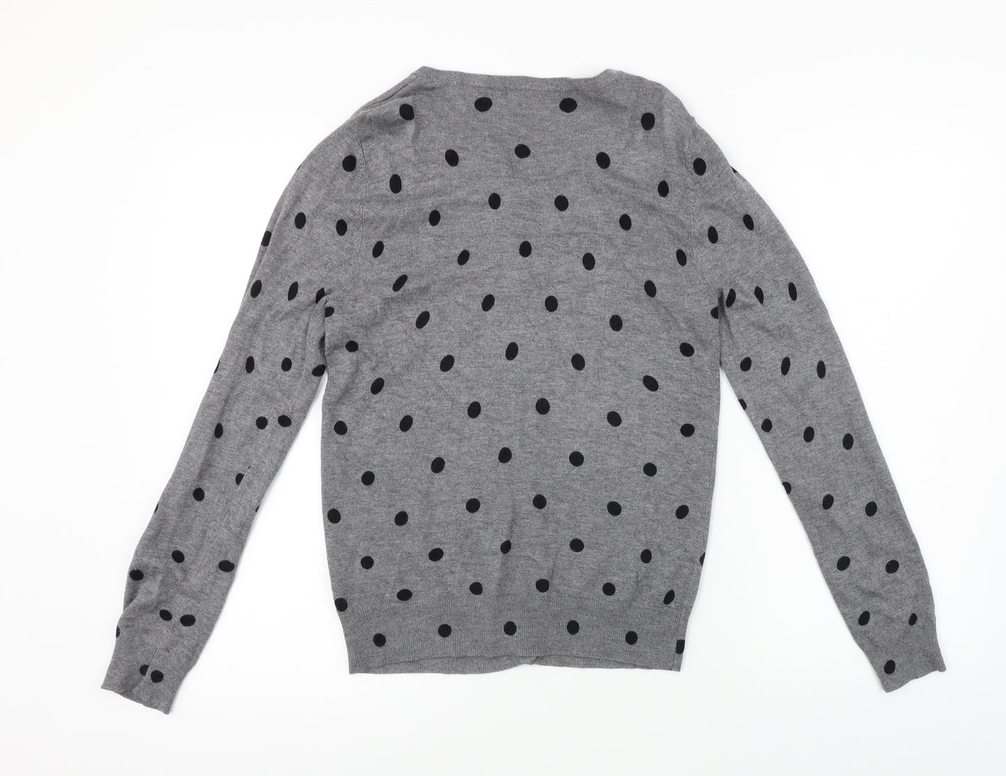 George  Womens Grey Polka Dot  Cardigan Jumper Size 10