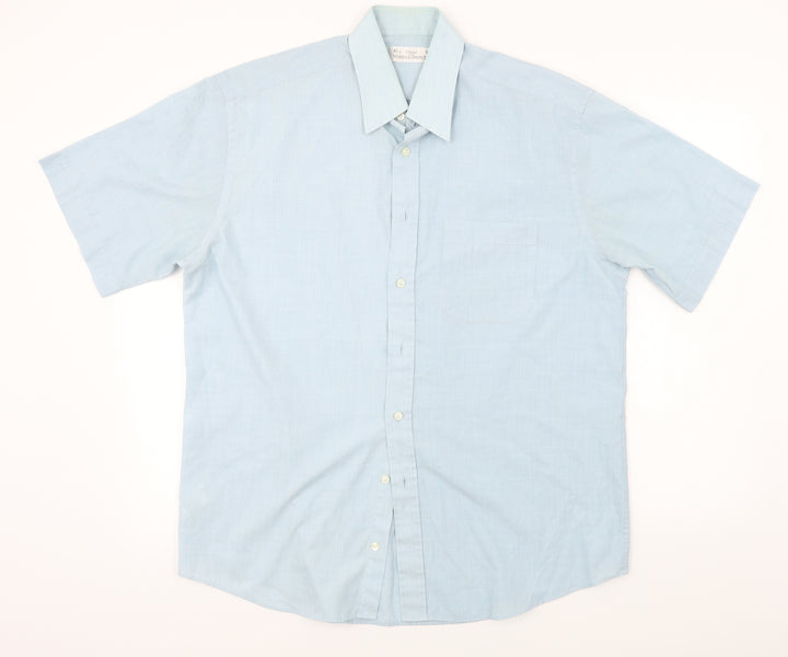 Marks and Spencer  Mens Blue    Button-Up Size 16