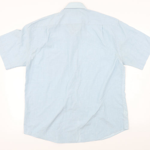 Marks and Spencer  Mens Blue    Button-Up Size 16