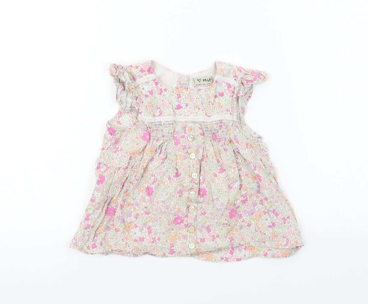 NEXT  Girls Ivory Floral  A-Line  Size 2-3 Years