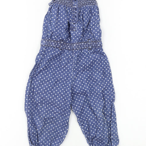 girl2girl  Girls Blue Polka Dot  Jumpsuit One-Piece Size 2-3 Years