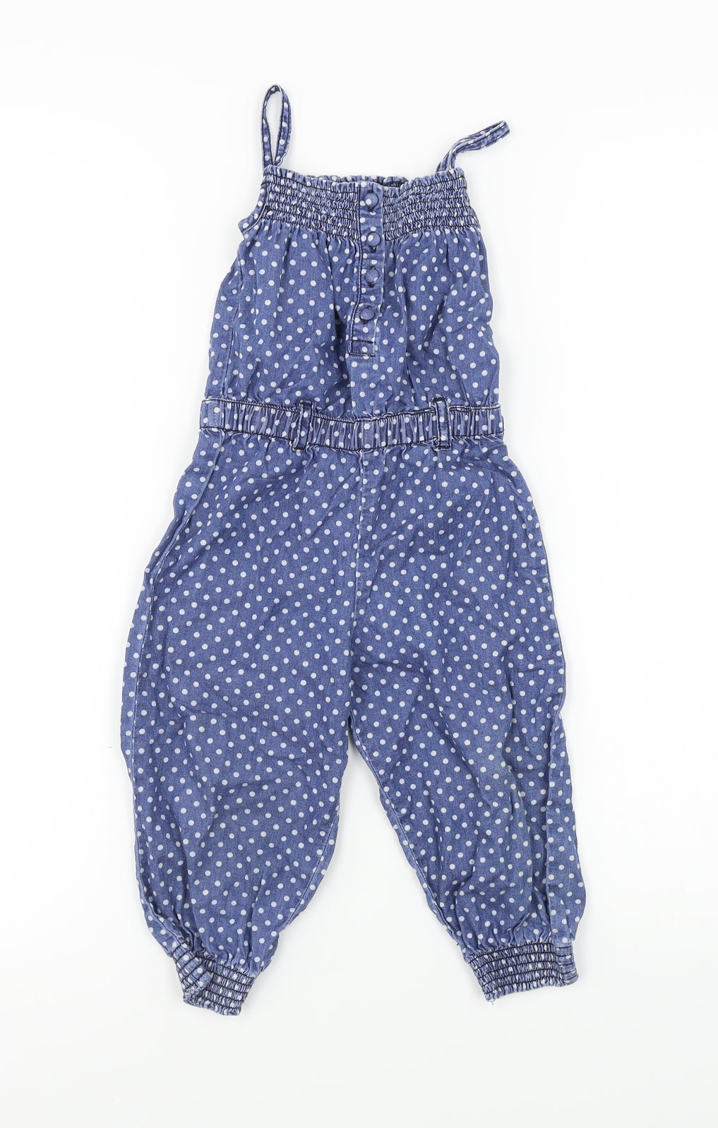 girl2girl  Girls Blue Polka Dot  Jumpsuit One-Piece Size 2-3 Years