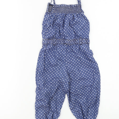 girl2girl  Girls Blue Polka Dot  Jumpsuit One-Piece Size 2-3 Years