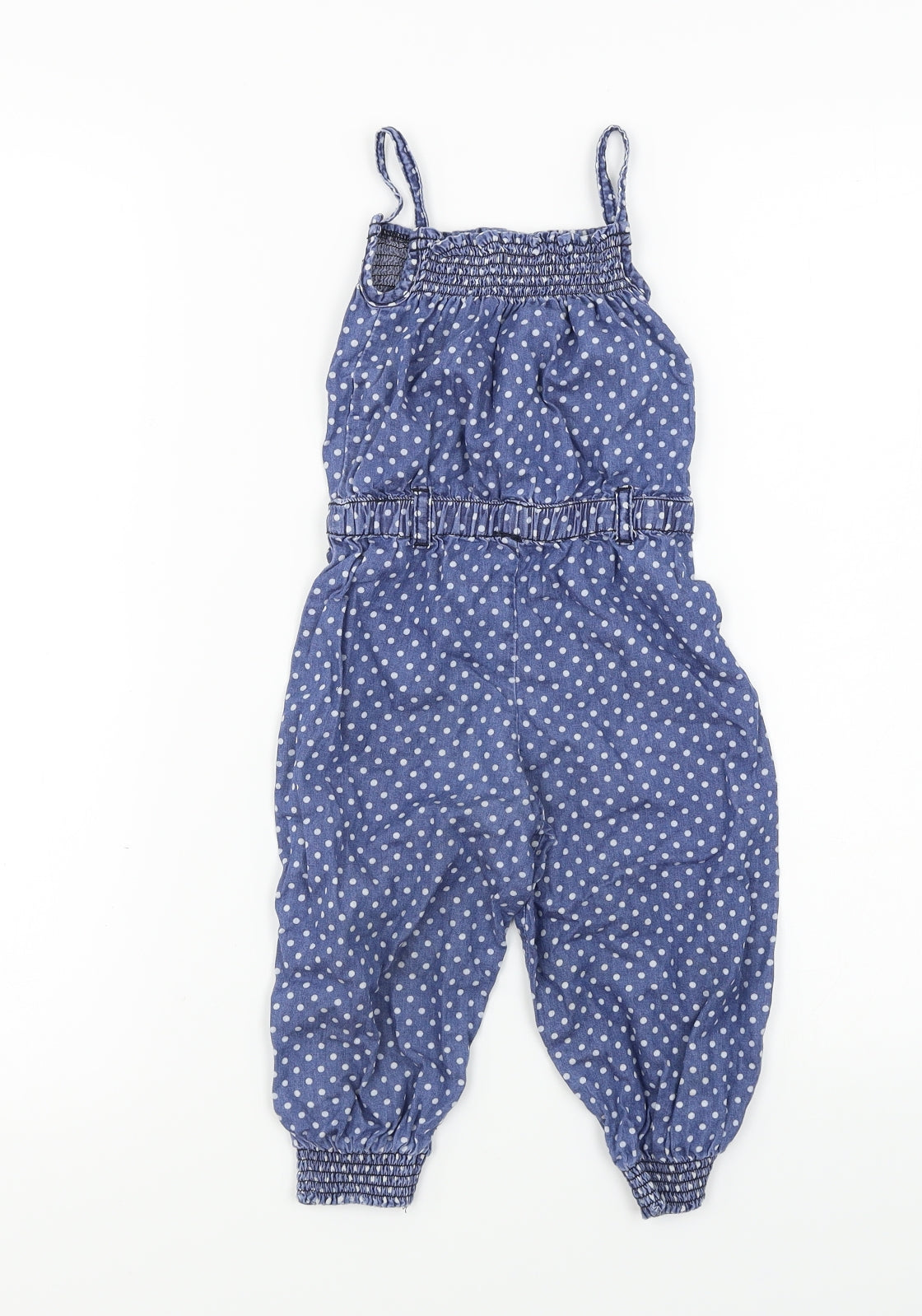 girl2girl  Girls Blue Polka Dot  Jumpsuit One-Piece Size 2-3 Years