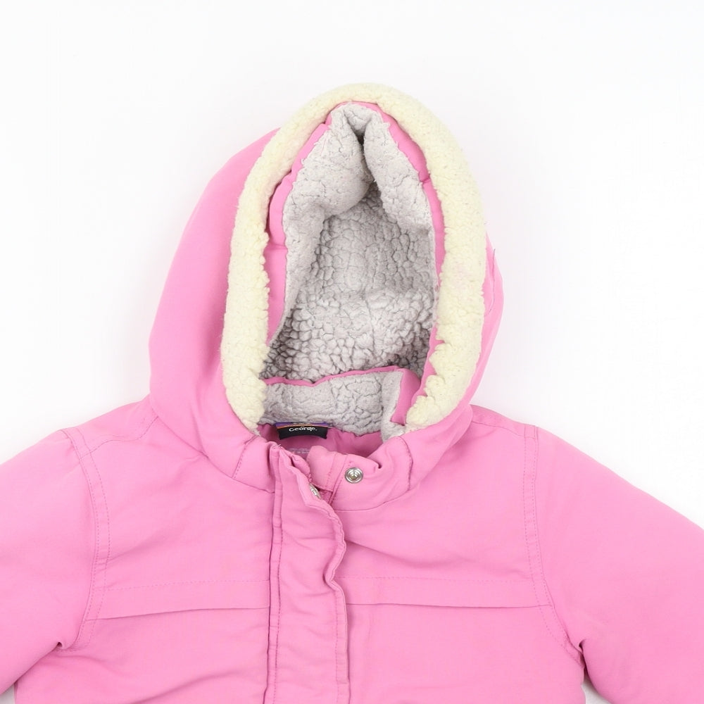 George  Girls Pink   Jacket Coat Size 3-4 Years