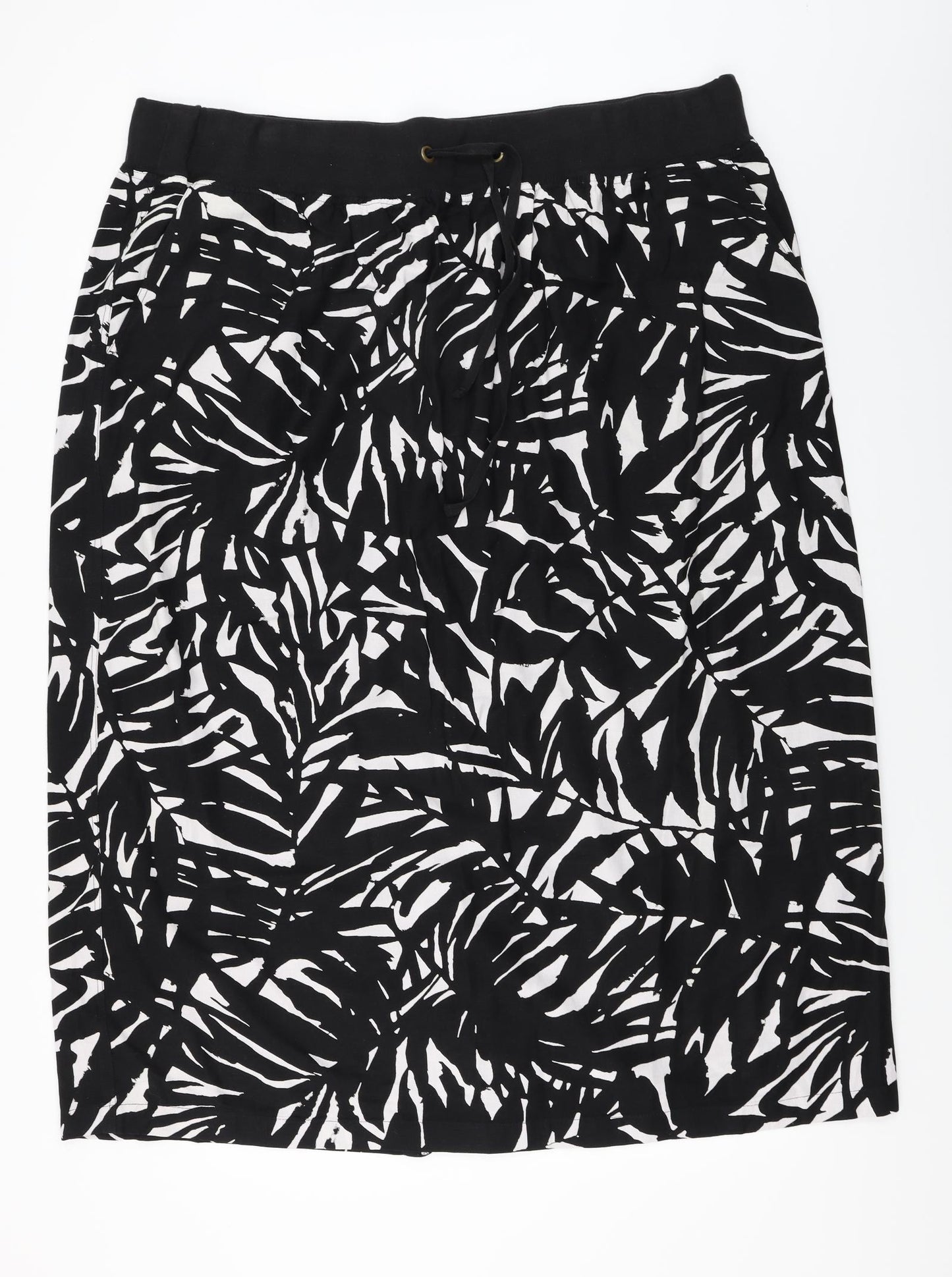 Capsule   Womens Black Floral  A-Line Skirt Size 44 in