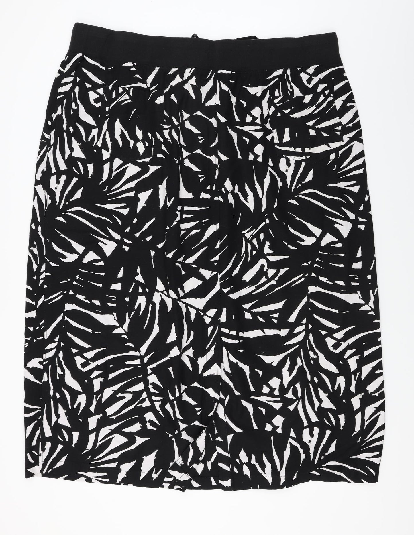 Capsule   Womens Black Floral  A-Line Skirt Size 44 in