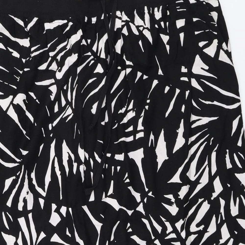 Capsule   Womens Black Floral  A-Line Skirt Size 44 in