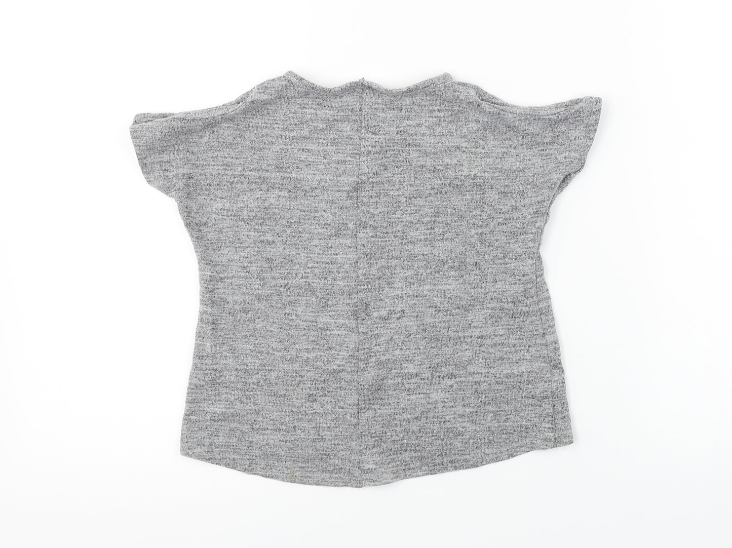 EVIE     Girls Grey   Basic T-Shirt Size 4 Years