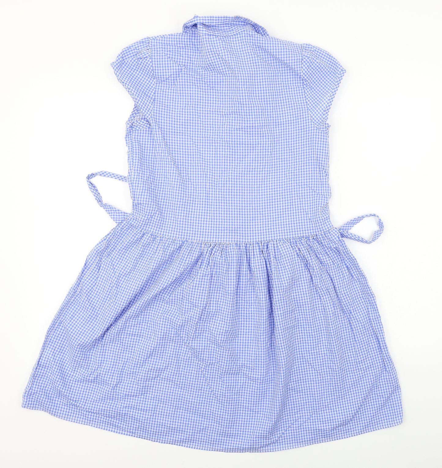 George  Girls Blue Check  Ball Gown  Size 12-13 Years