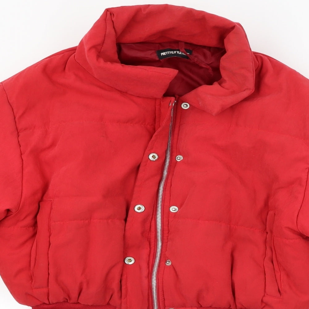 PRETTYLITTLETHING  Womens Red   Jacket Coat Size 12