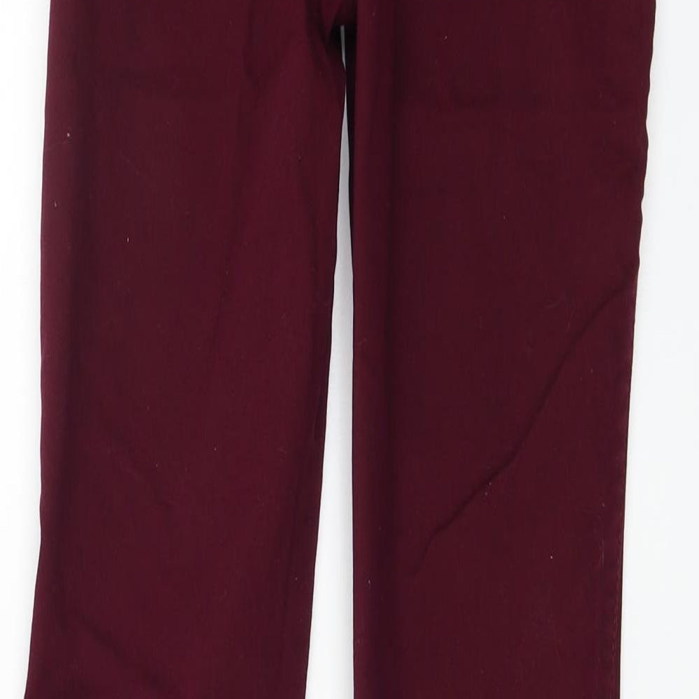 Denim & Co. Womens Purple   Trousers  Size 4 L25 in