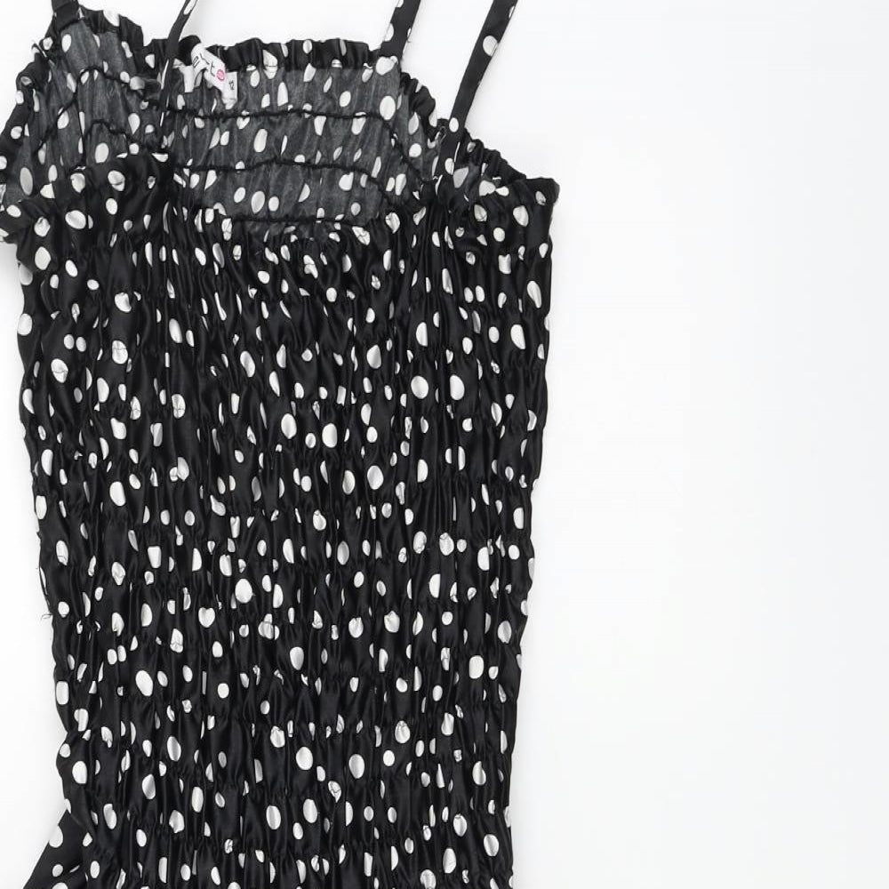 Select  Womens Black Polka Dot  A-Line  Size 12