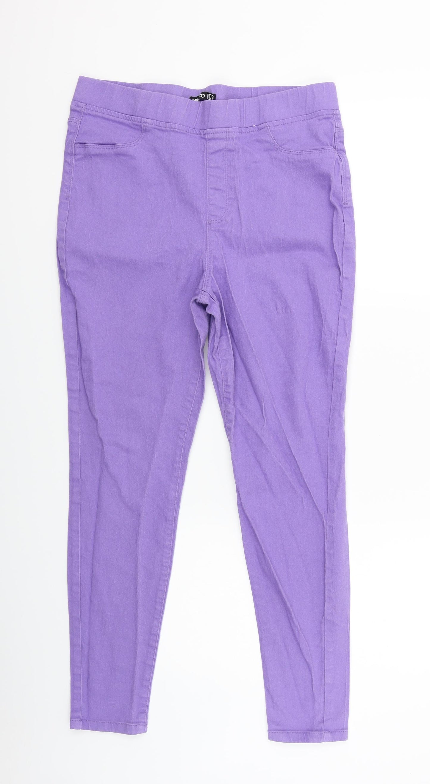 Pep&co   Womens Purple  Denim Jegging Jeans Size 14 L27 in
