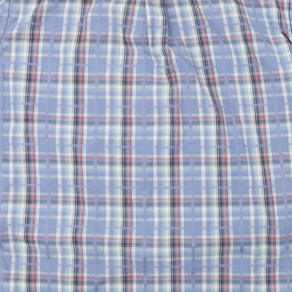 Burton  Womens Blue Check  Basic Button-Up Size XL