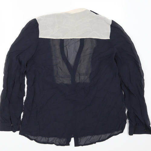 NEXT Womens Blue   Basic Button-Up Size 14