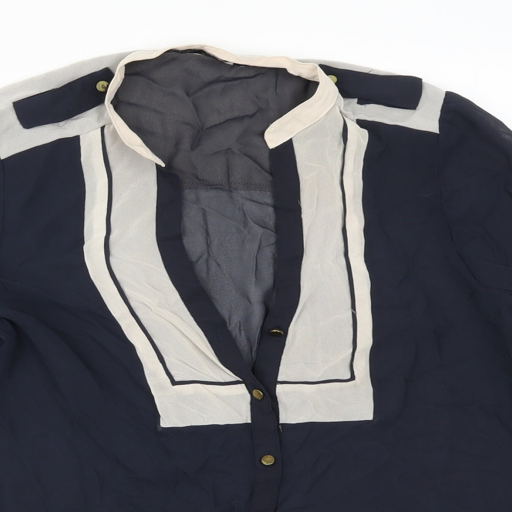 NEXT Womens Blue   Basic Button-Up Size 14
