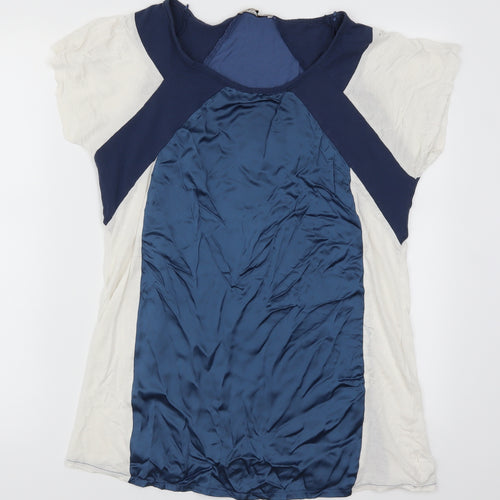 Atmosphere Womens Blue Colourblock  Basic T-Shirt Size 14