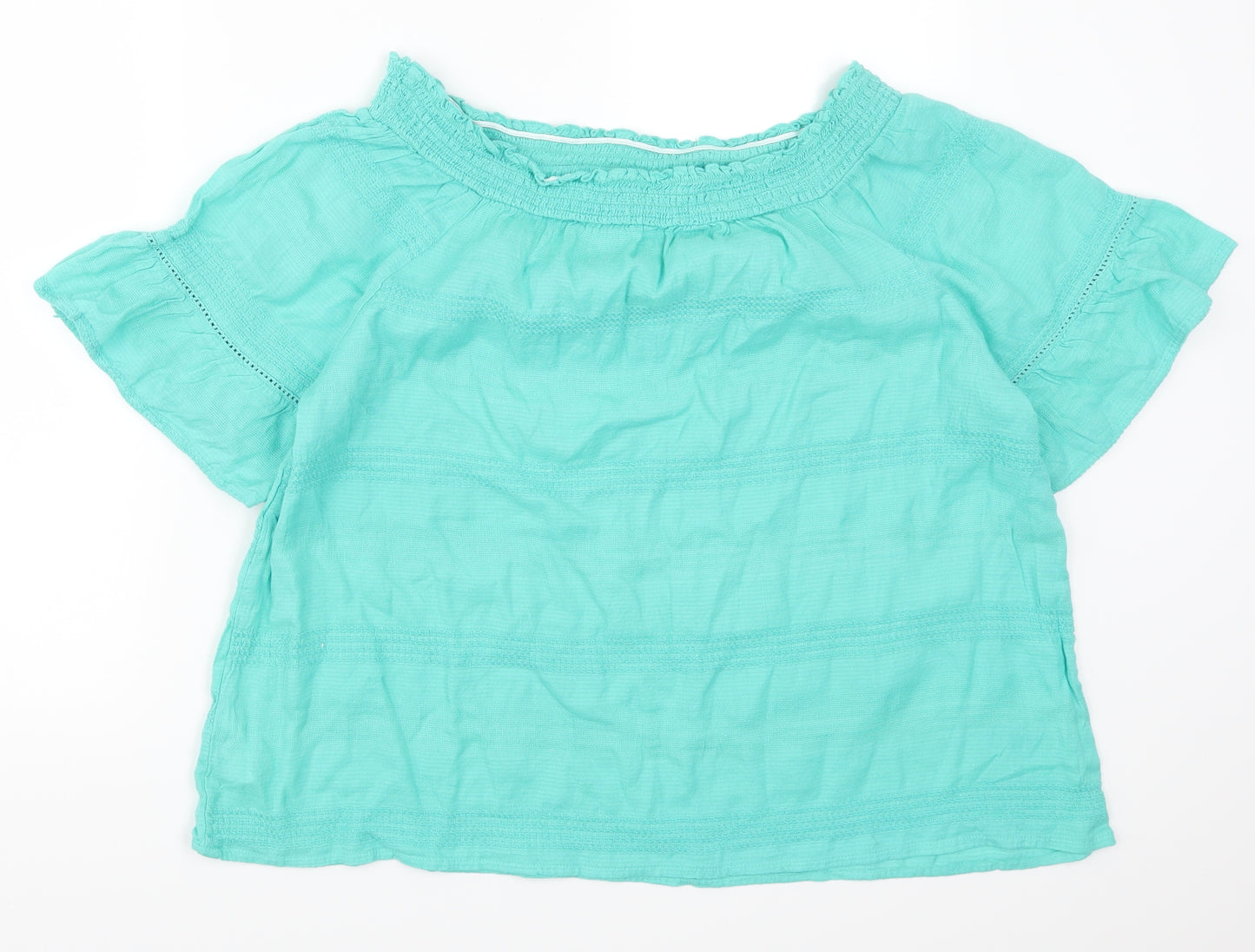 F&F Womens Green Striped  Basic T-Shirt Size 22