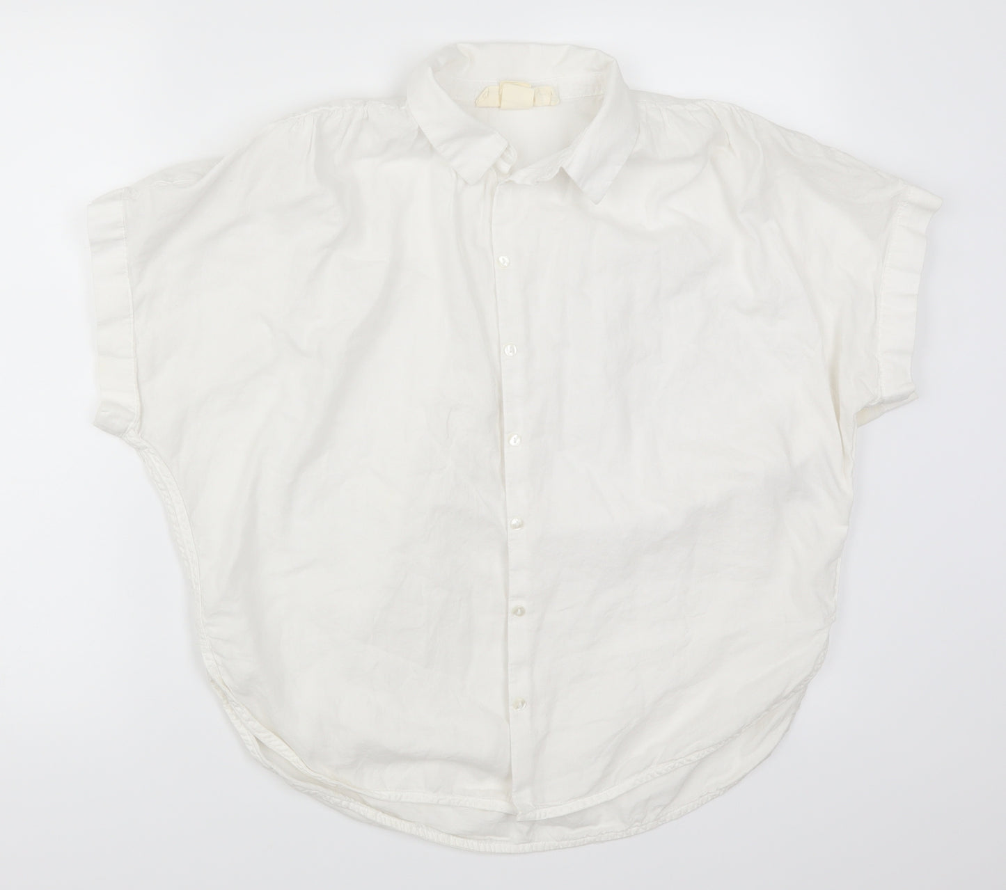 H&M Womens White   Basic Button-Up Size 8
