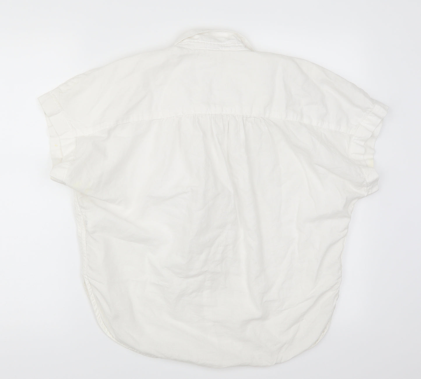 H&M Womens White   Basic Button-Up Size 8