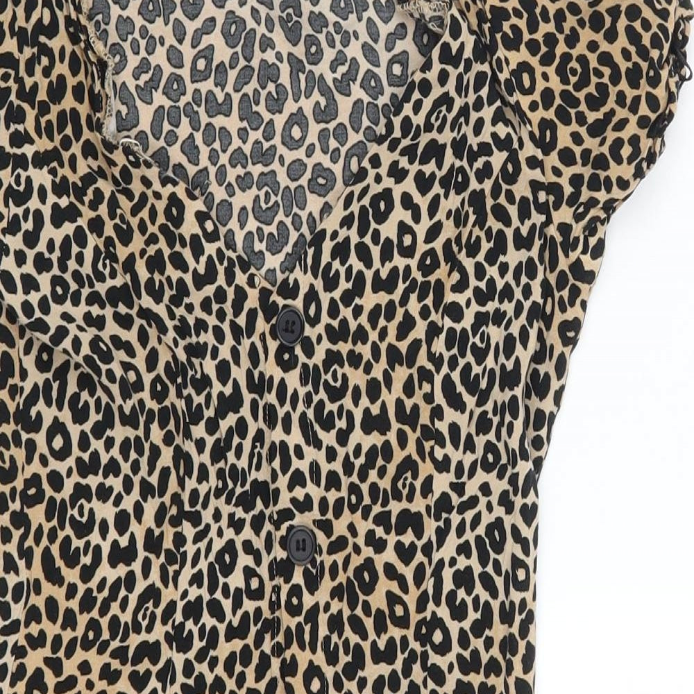 H&M Womens Brown Animal Print  Maxi  Size 6