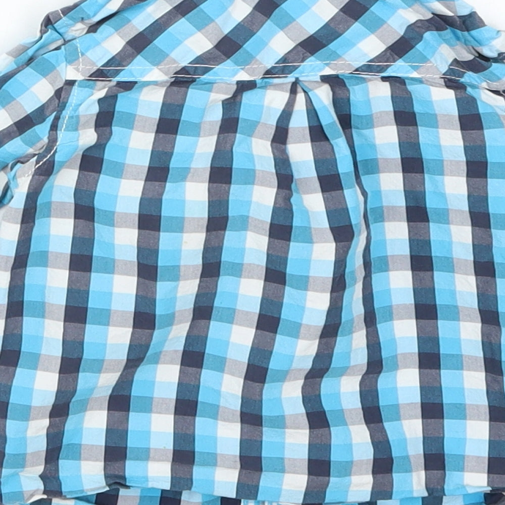 Baby Club Boys Blue Check  Basic Button-Up Size 12 Months