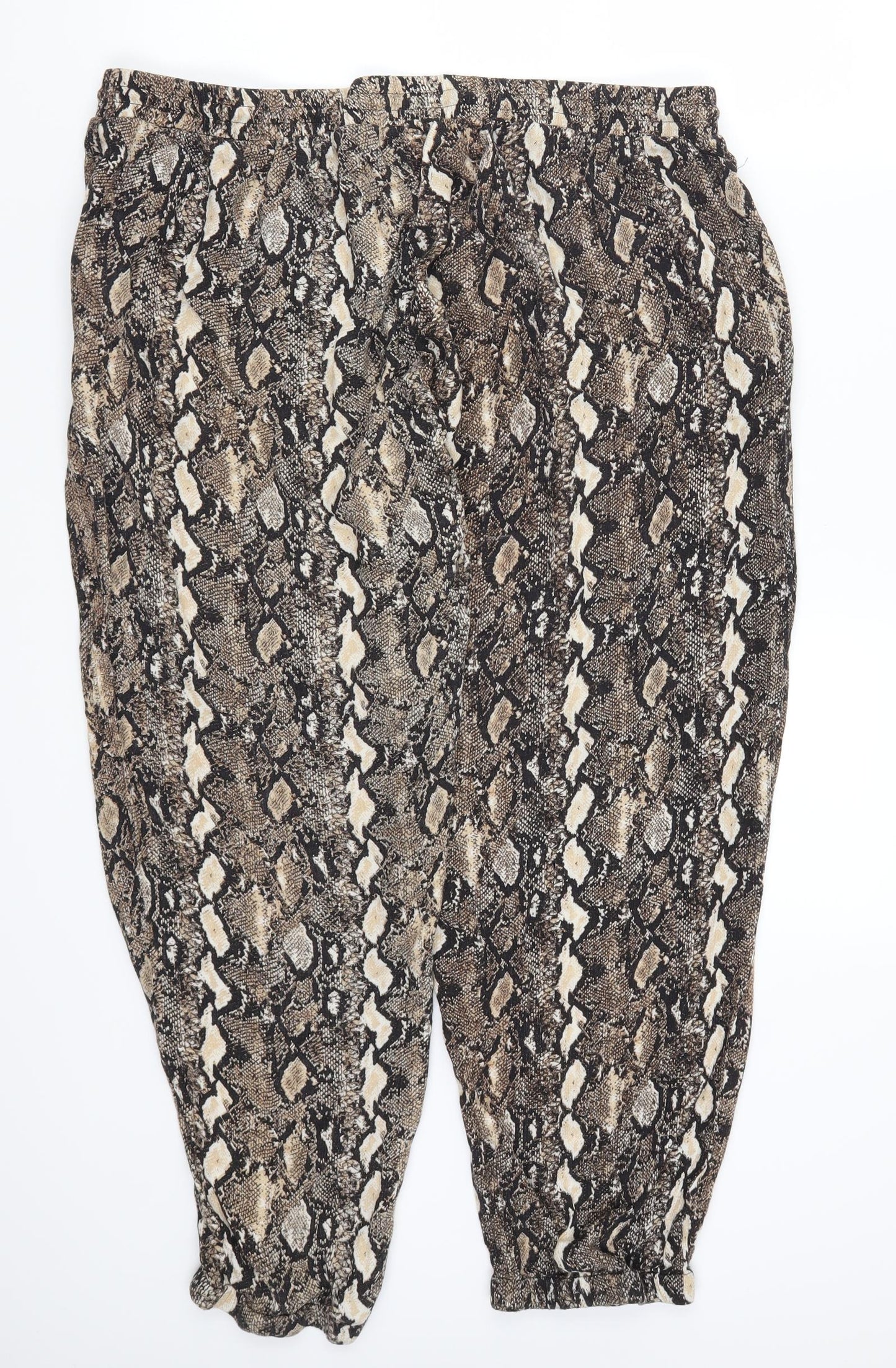 George Womens Brown Animal Print  Trousers  Size 20 L27 in