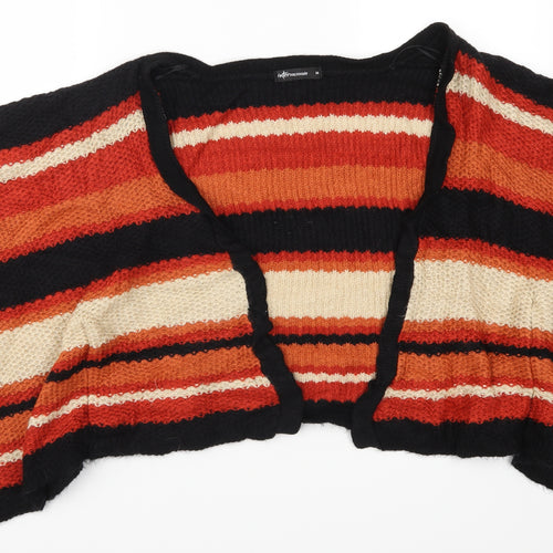 Internationale Womens Red Striped  Cardigan Jumper Size M