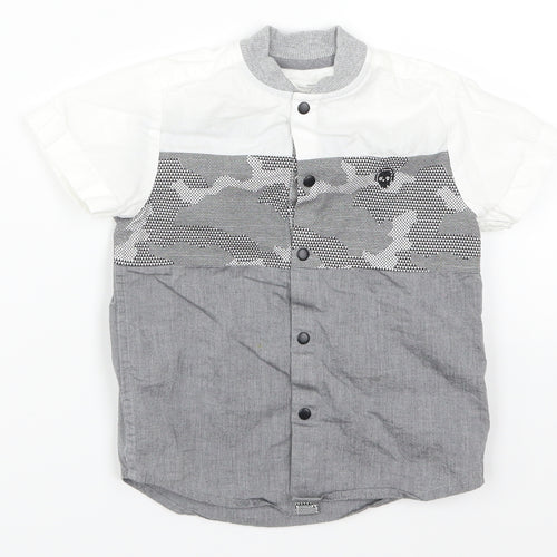 NEXT Boys Grey   Basic Button-Up Size M  - White