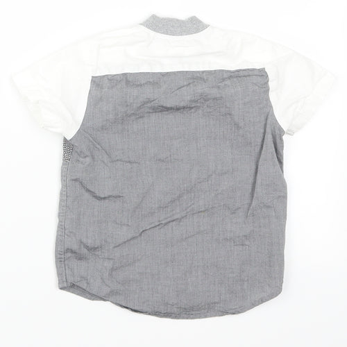 NEXT Boys Grey   Basic Button-Up Size M  - White