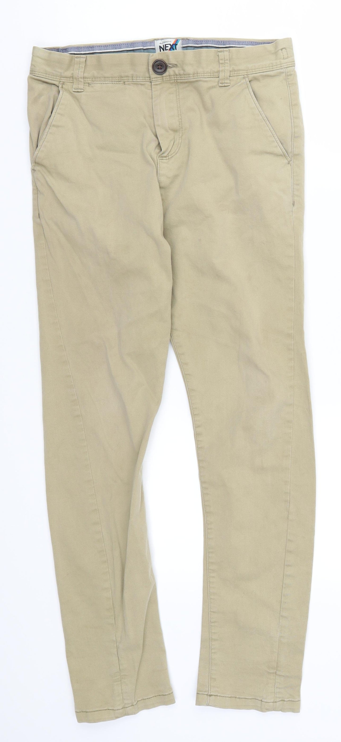 NEXT Boys Beige   Chino Trousers Size 12 Years