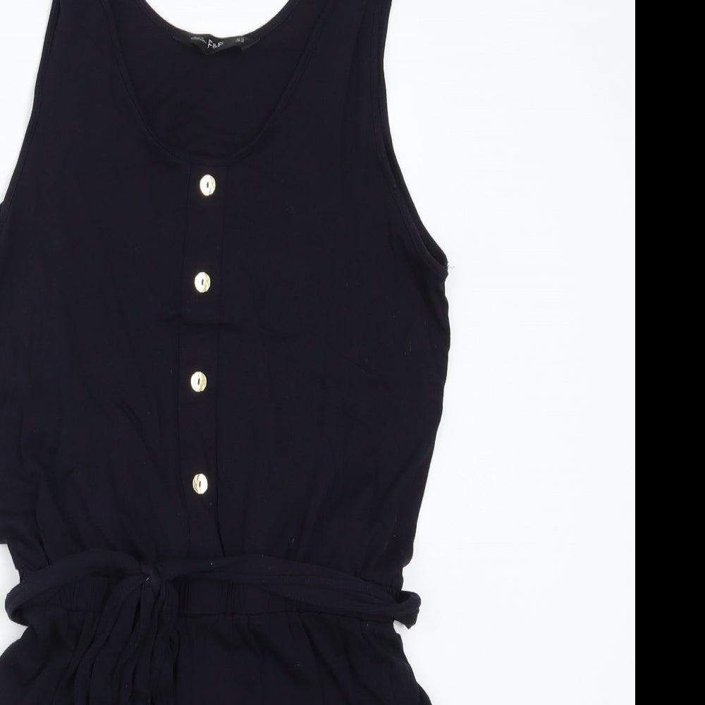 F&F Womens Blue Spotted  Playsuit One-Piece Size 14 L4 in