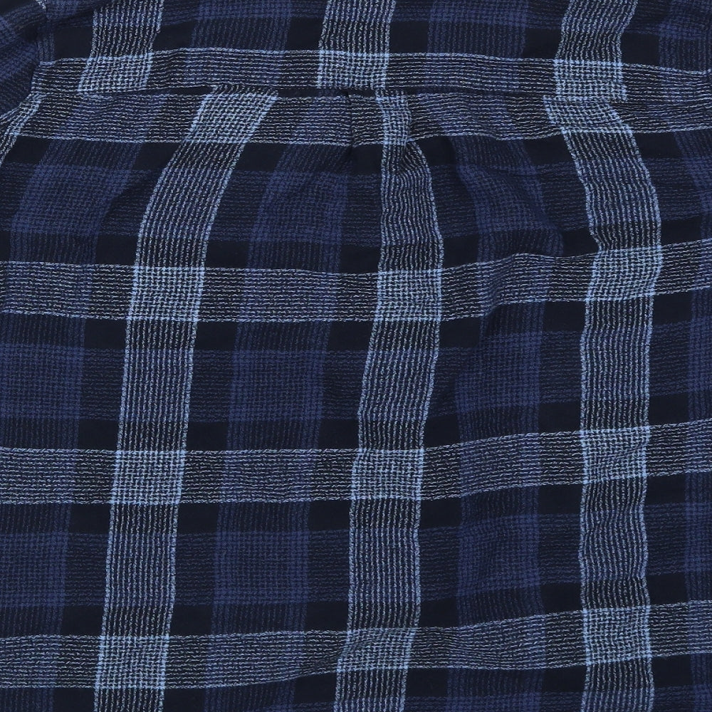 NEXT Womens Blue Check  Basic Button-Up Size 18